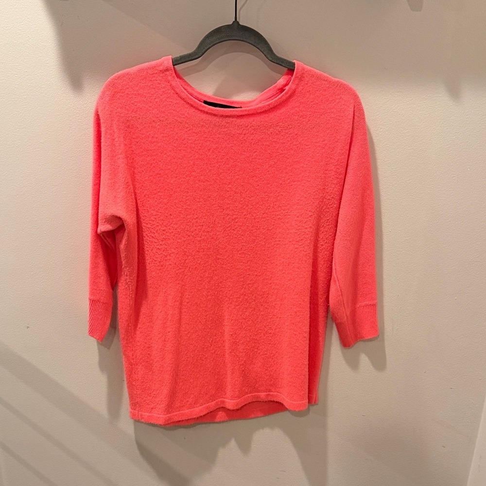 Hot Pink Three Quarter Sweater